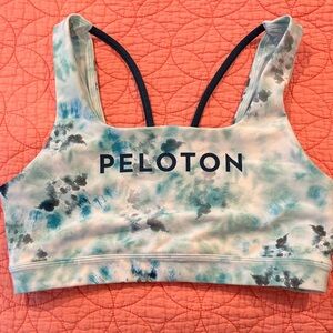 Peloton Blue and Green Tie-Dye Sorts Bra